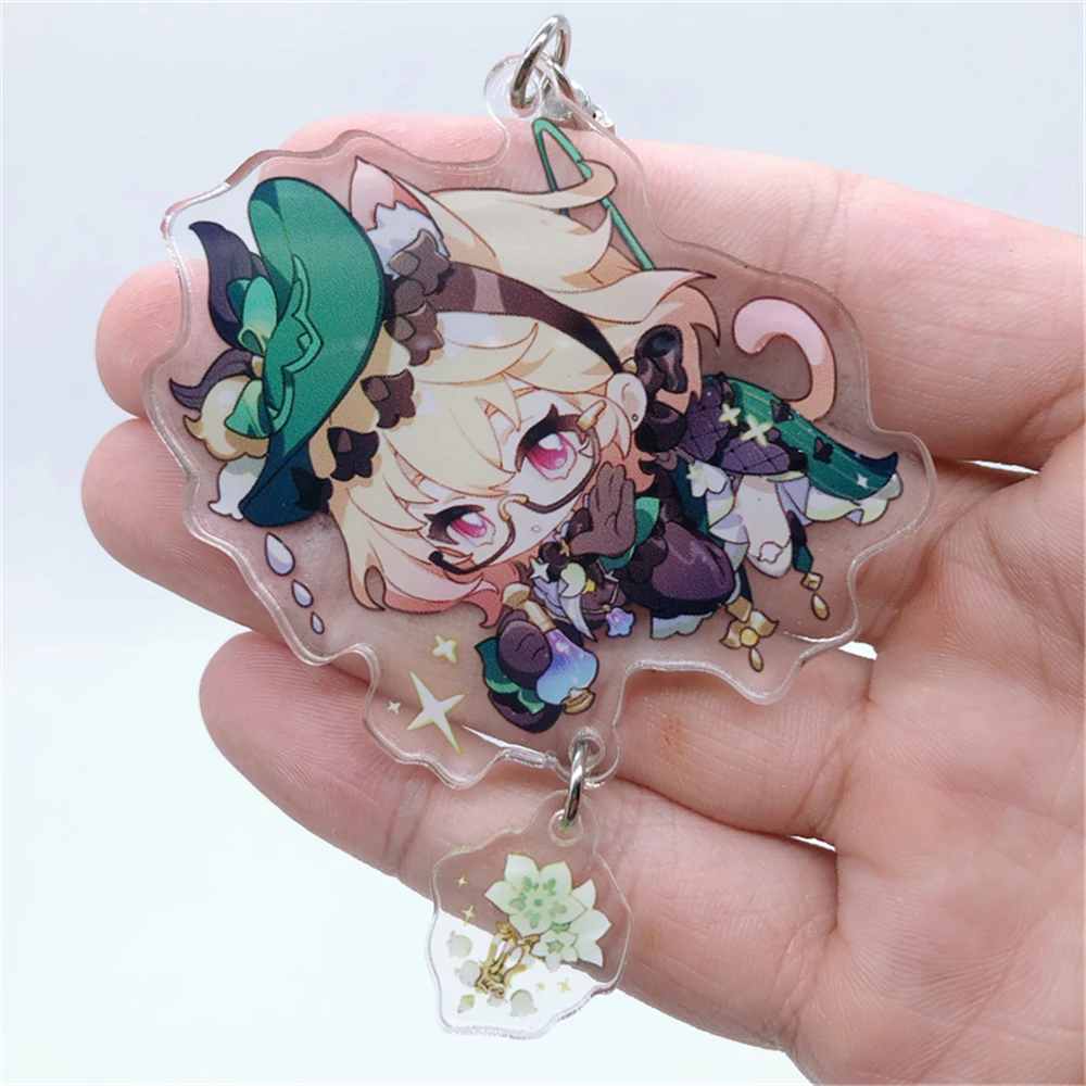 Genshin Impact Cosplay Accessories Key Chain Pendant Sethos Mualani Kachina Kinich Emilie Anime