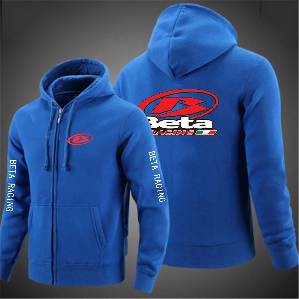 2023 Spring Autumn Men's Beta Racing Motocross Motorcycle Logo Print High Quality Fashion Zip Solid Color Classic Loose Hoodies