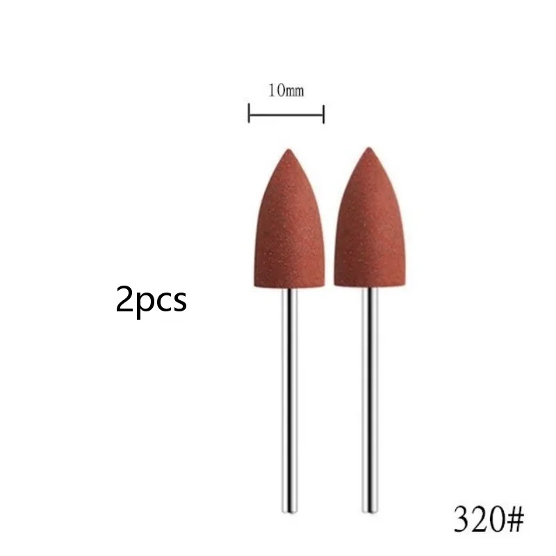Silicone Rubber Manicure Grinding Head - 2 Pack for Burr and Dead Skin Removal
