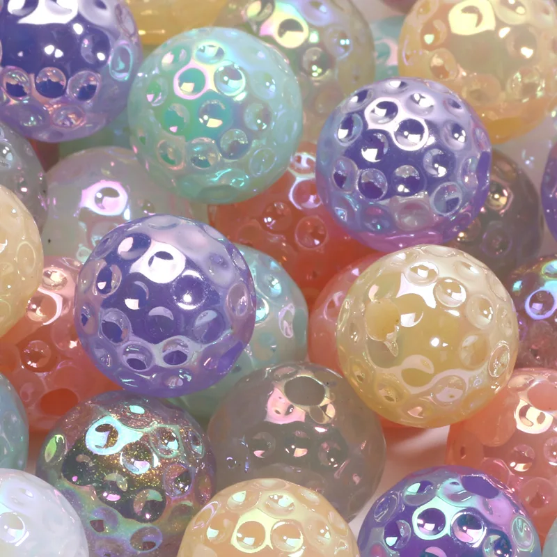10Pcs 16Mm Jelly Meteorite Shape Beads Round Abs Acrilico Spacer Beads Per Gioielli Che Fanno Collana Fai Da Te Bracciale Portachiavi Craft