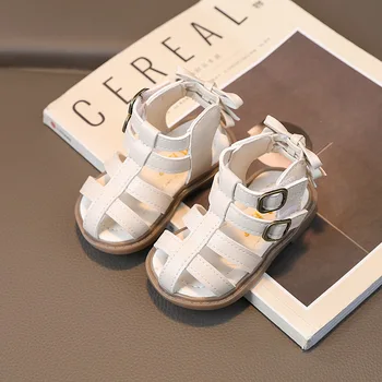 Fashion Rome Style Closed Toe Summer Baby Girl Sandals Infant Casual Girls Rubber Soft Sole Baby Walking Shoes