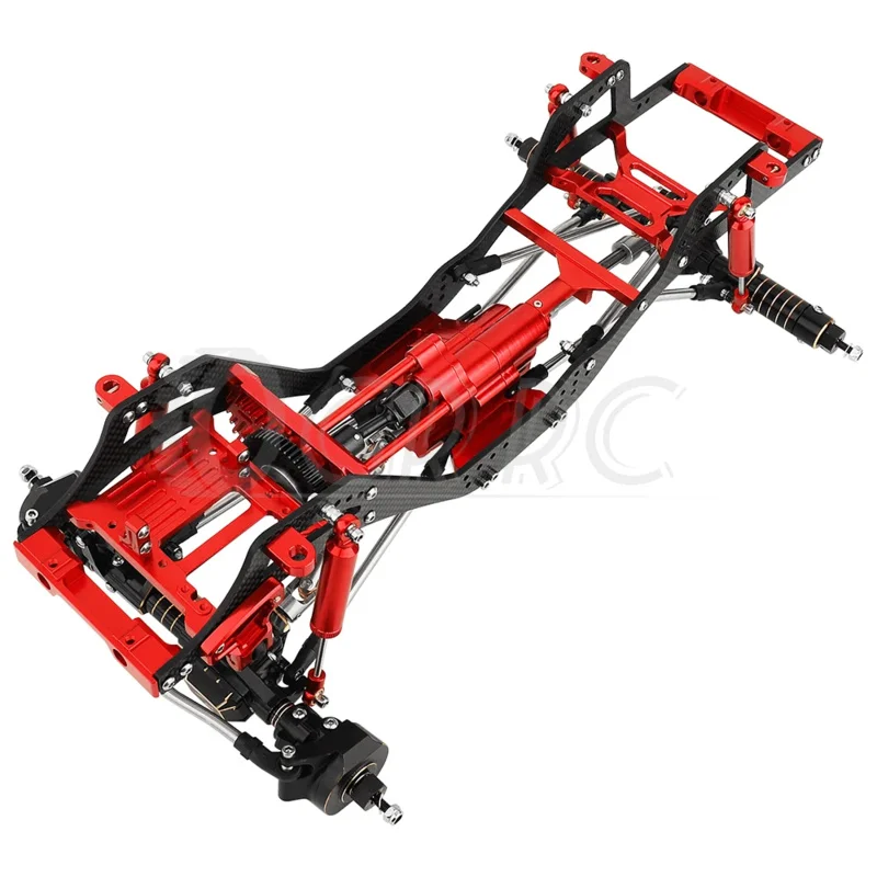 카본 파이버 섀시 자동차 프레임, 기어박스 드라이브 샤프트, 황동 액슬, 1/10 RC 액시얼 SCX10 프로 크롤러 금속 업그레이드 부품