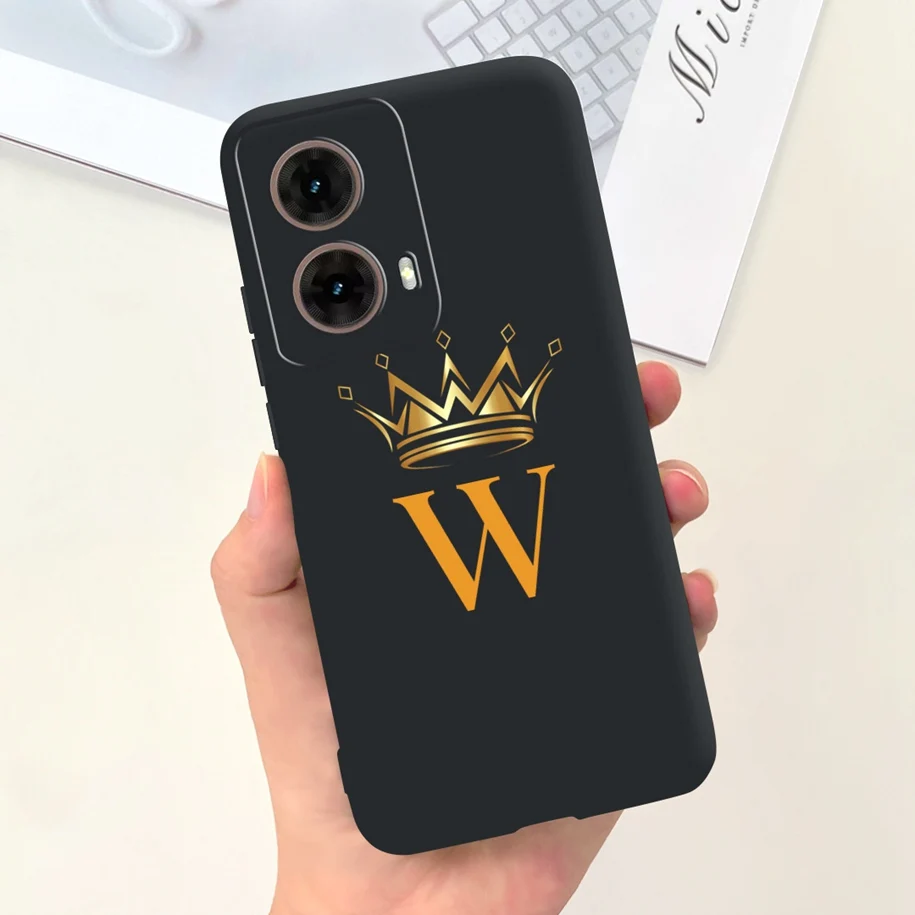 Luxury Initial Letters Soft Silicone Protective Case - Shockproof Bumper Cover