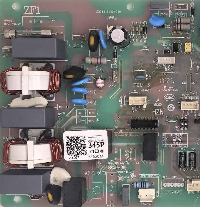 Haier 에어컨 회로 PCB 0011800345P 실외기 제어 보드 컨디셔닝 부품의 새로운 기능