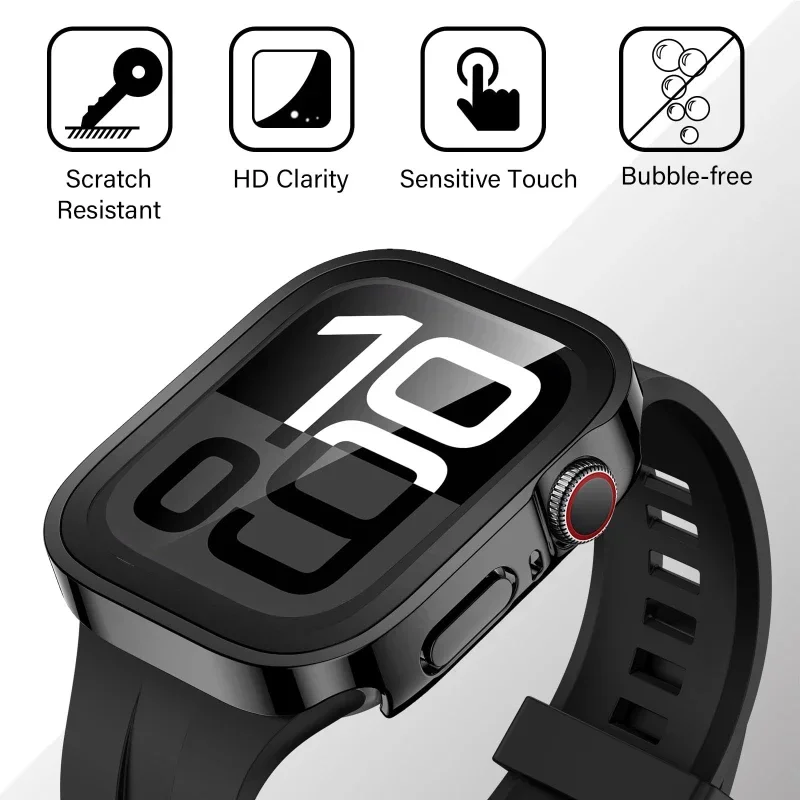 Waterproof Edge Cover with Tempered Glass Screen Protector