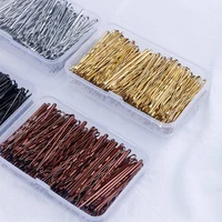 50-150 pièces 5cm vague épingle à cheveux alliage or noir épingles à cheveux Simple pince à cheveux Barrette pour mariage mariée femmes filles coiffures outil 3