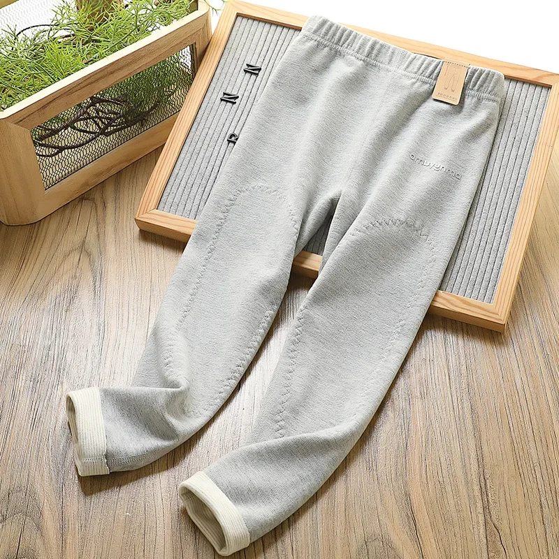 Children's long johns autumn and winter new boys' school uniforms silk wool thermal pants