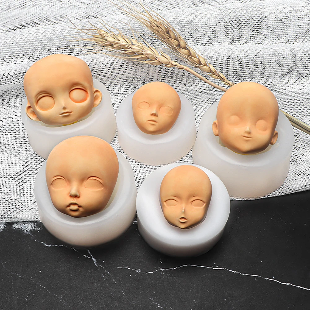 Description Picture 4 of itemDolls Face Silicone Mold Fondant Molds DIY Cake Decorating Tools Sugarcrafts Clay Chocolate Gumpaste Molds Baking Tools