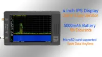 Zeenko ZS-407 Hand held tiny Spectrum analyzer tinySA ULTRA PLUS 4" display battery 5000mAh  100K-7.3GHz 4