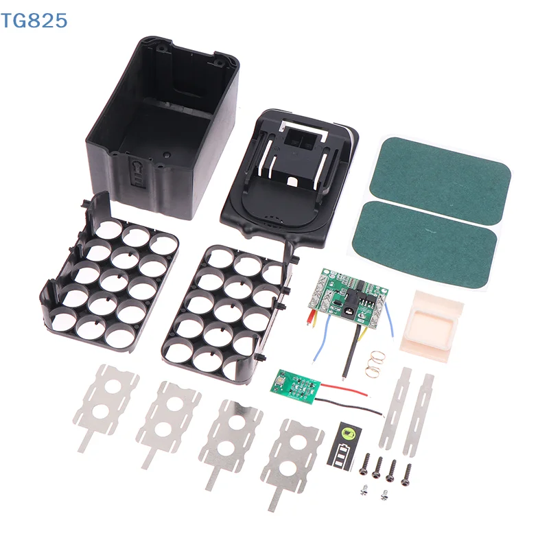 【N】18650 리튬 이온 배터리 나일론 쉘 고무 코팅 5/10/15셀 리튬 배터리 쉘 PCB 충전 보호 회로 기판 박스