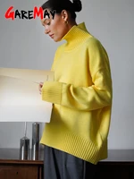 Women's Turtleneck Sweater Oversize Winter Vintage  Knitted Red Sweater Pullover Women Soft Gray Warm Sweater for Women 2025 - Image 5