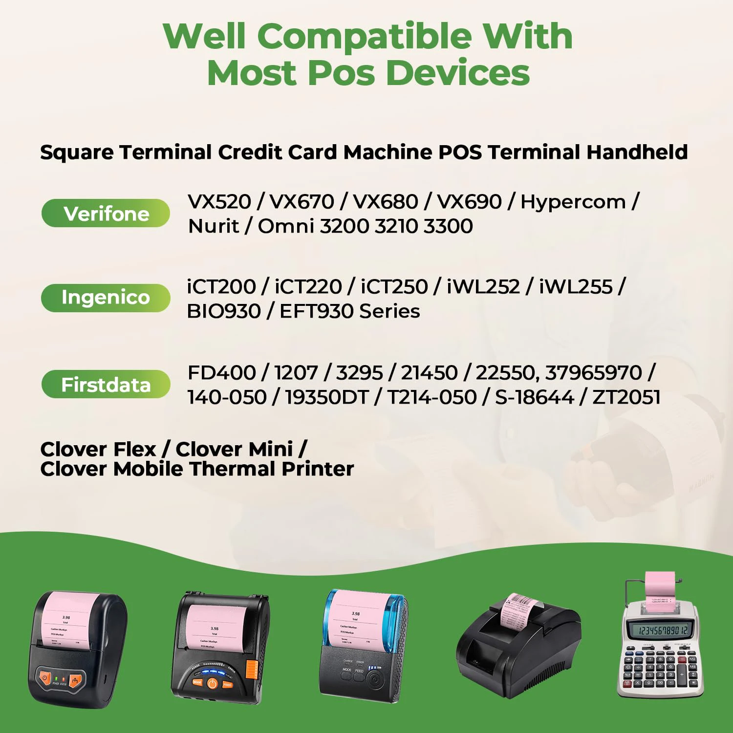 Color/White Thermal Paper Roll 5.7x3cm/5.7x4cm - Durable and smooth POS cash register printing, compatible with most printers