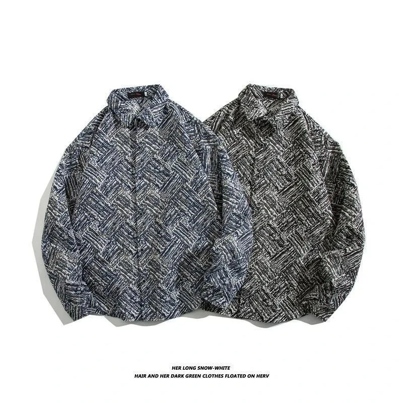 Cuban Embroidered Long Sleeved Shirt Autumn And Winter Men Travel Shopping High-Quality Ethnic Style Printed Long Sleeved Jacket