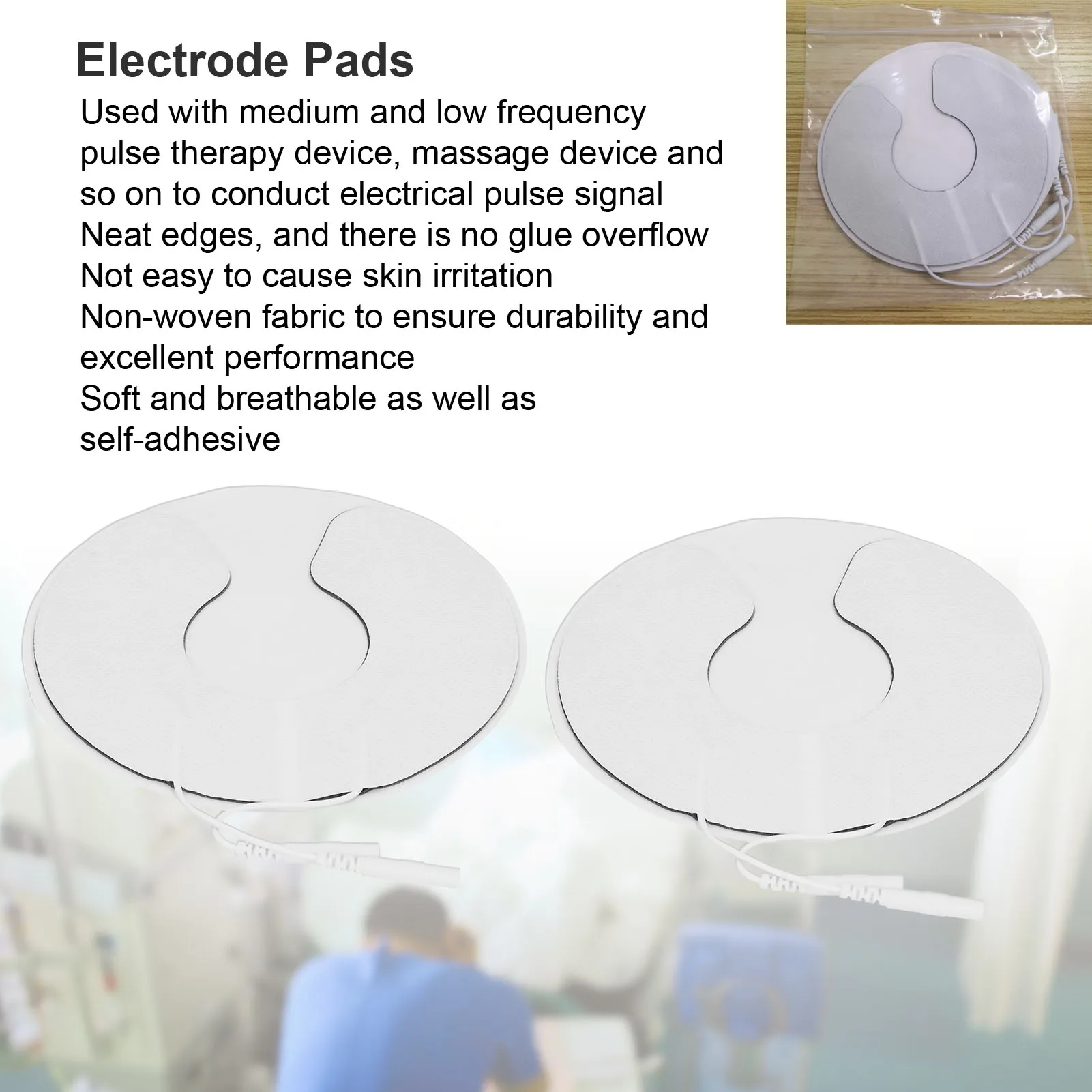 1Pair Breast Electrode Pads Patch Self Adhesive Sticker for Electric TENS Digital Therapy Machine Frequency Pulse Therapy Device electrode pads