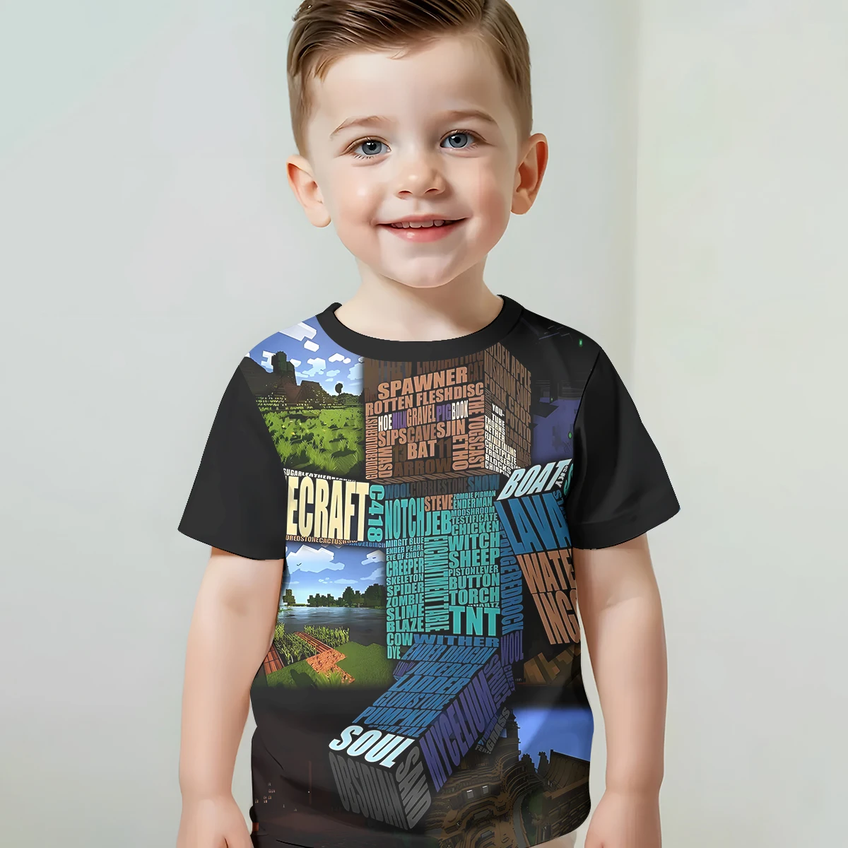 Hot Game 3D Print Baby Clothing 5 to 14 Years Male Outdoor Clothes for-M-M-minecrafts-Children Boy Girl Child T-Shirt Top Shirts 2