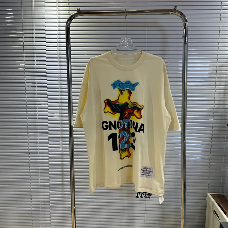 Tシャツ・カットソー RRR123 SS25 T-shirts (INRI LS95 VWHT) 25SS Vintage Washed Black RRR123 T Shirt Men Women