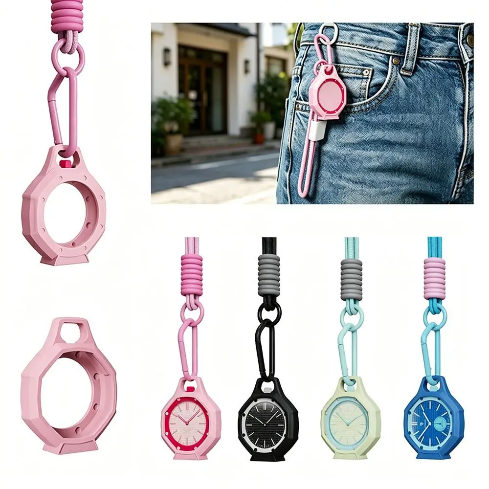 Silicone Octagonal Anti-Drop Watch Protector Case with Multi-Size Rope Lanyard
