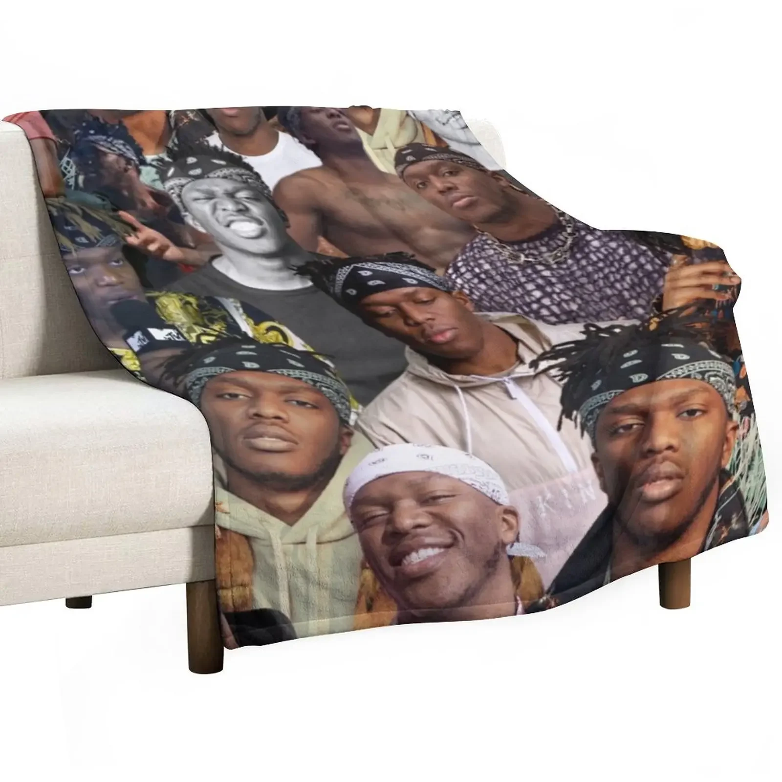 

ksi photo collage Throw Blanket cosplay anime for sofa wednesday Blankets