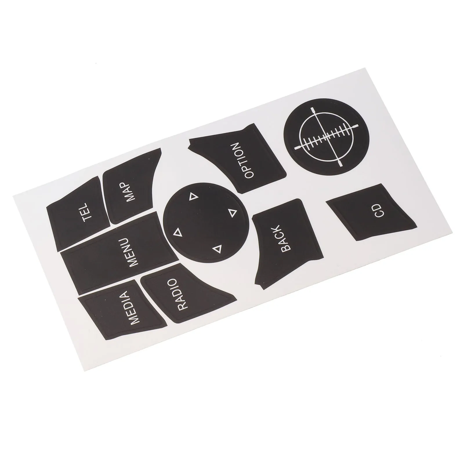 

For BMW Button Repair Decal Sticker Brand New, High Quality Vinyl, Black Overlay, White Lettering, Reduced Light Penetration