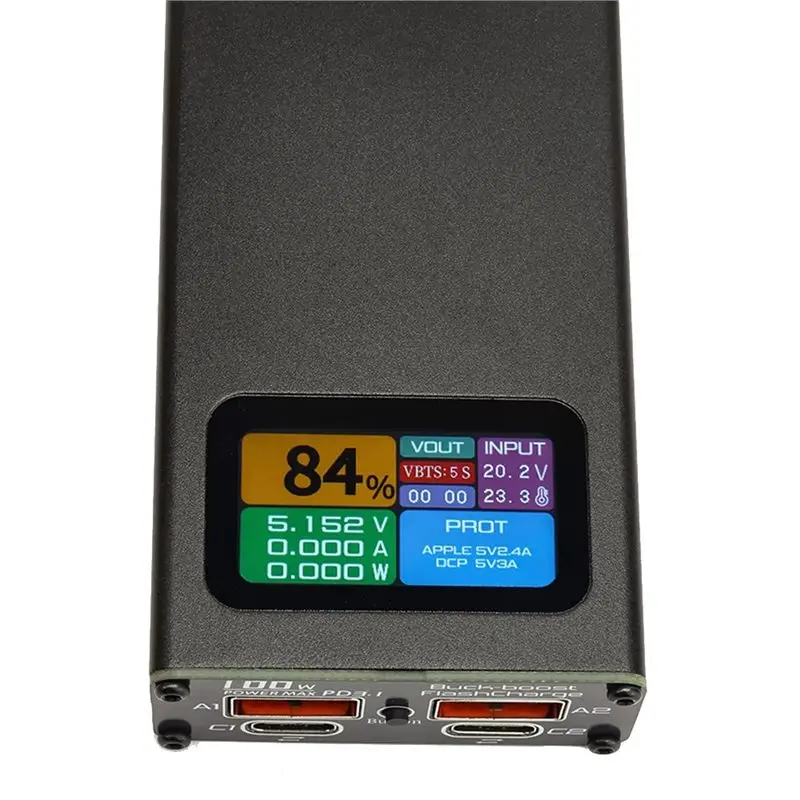 ABWZ-리튬 배터리 충전 방전 시스템 PD3.1 디지털 100W 2S-6S 벅-부스트 고속 3S 4S Lifepo4 호환