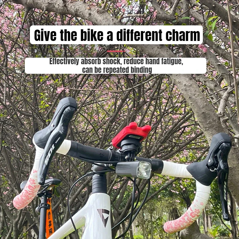 Bike Bar Tape Sakura Pattern Road Bicycle Handlebar Cover Comfortable Bike Handles Strap Anti Slip Shock Handles Tape for Gravel bicycle handlebar strap bike handlebar tape bicycle handlebar bicycle grips