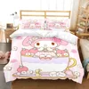 Cartoon My Melody Duvet Cover Pillowcase Bedding Set Adult Boy Girl Bedroom Decoration Children Gift Single Double Large Size 3