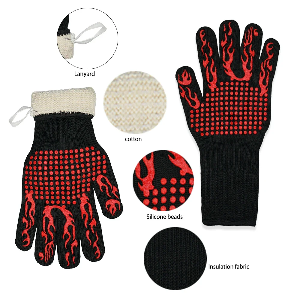 Premium Heat-Resistant BBQ and Oven Gloves for Safe Grilling and Baking