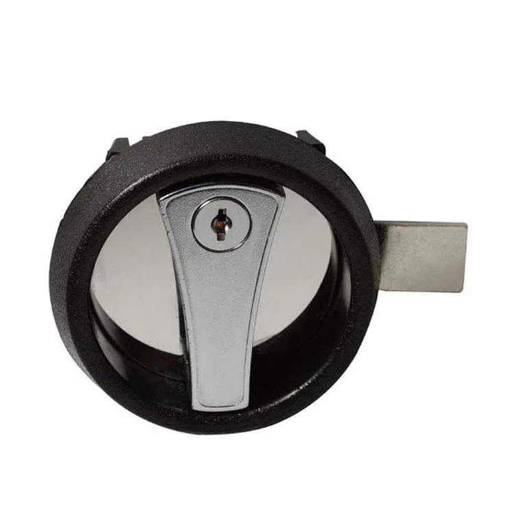 Round panel mechanical disc latch locker lock