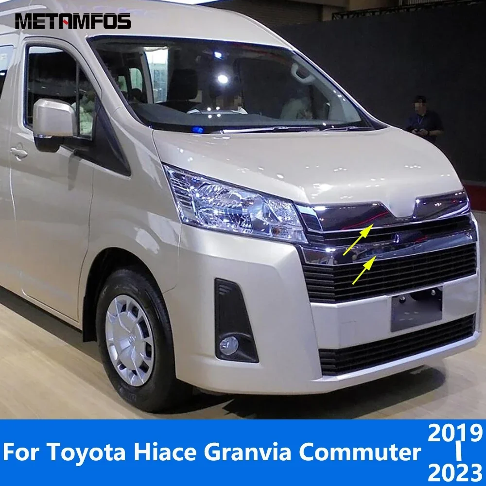 

Хромированная передняя решетка для Toyota Hiace Granvia 2019-2021 2022 2023