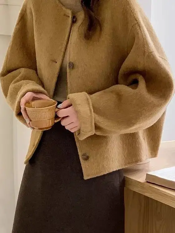 Spring Women's Velvet Feel Leather Jacket Coat Casual Loose Fit ort Outerwear Versatile Regular Length main image 1