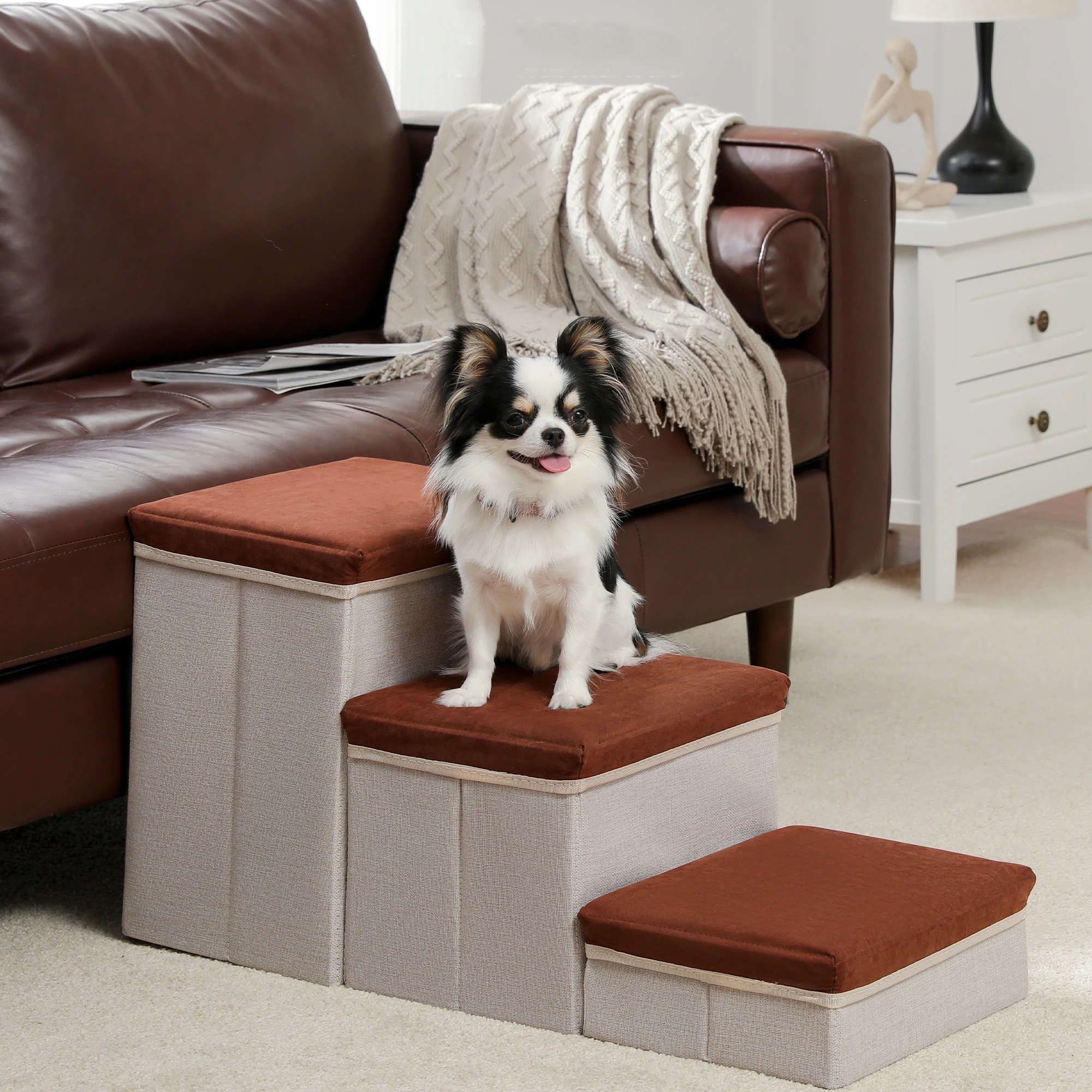 Pet Ramp Stairs Foldable 2 in 1 Pet Steps Stair Dog Ladder Puppy Stair Ladder Pet Stairs Dog Puppy Safety Ramps