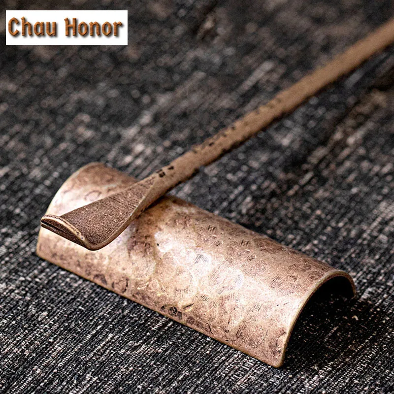 3pc/Set Lotus Leaf Art Copper Tea Scoop Retro Tea Pick Zen Ceremony Caddy Spoon Kung Fu Tea Set Accessories Tea Spoon Tea Shovel