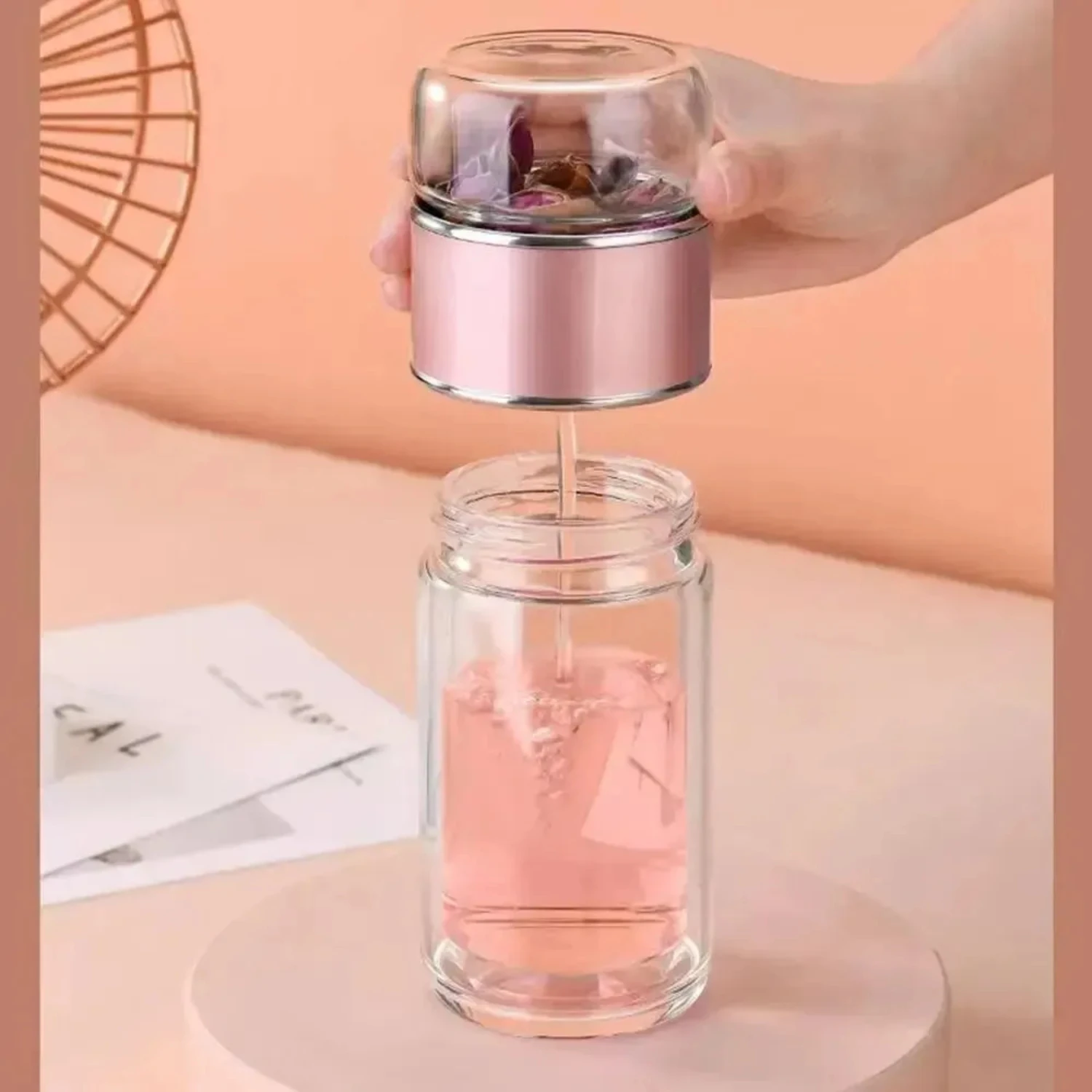 350ML/500ML Tea Water Separation Cup Double Wall Tea Infuser Bottle Heat Resistant Water Cup Filter Bottle Office Drinkware