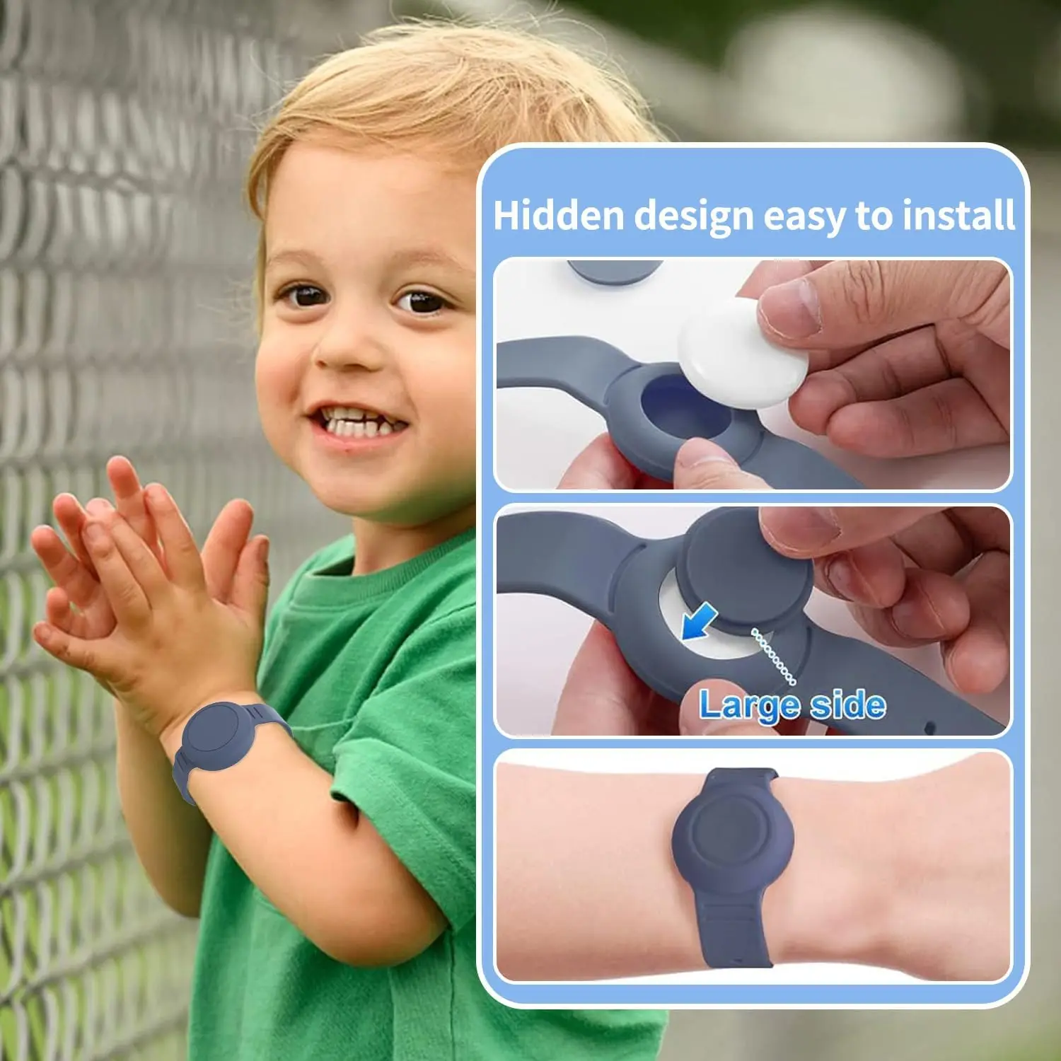 Waterproof Silicone Anti-Loss GPS Tracker Bracelet Case