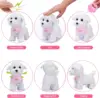 Plush Puppy Electronic Interactive Toy for Kid Shake Tail Pretend Dress Up Stuffed Dog Walking Barking Toy Dog with Leash 2