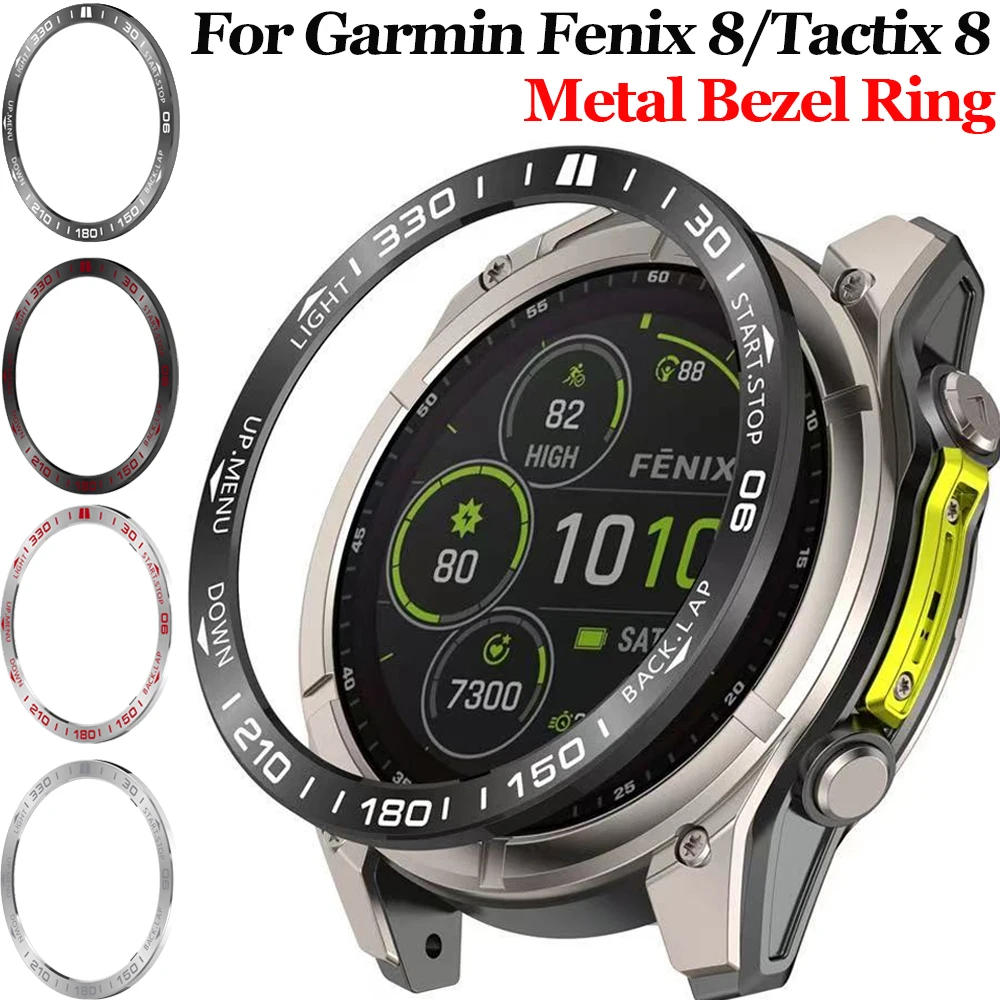 Premium Metal Bezel Ring with Time/Speed Scale Frame Bumper Protection