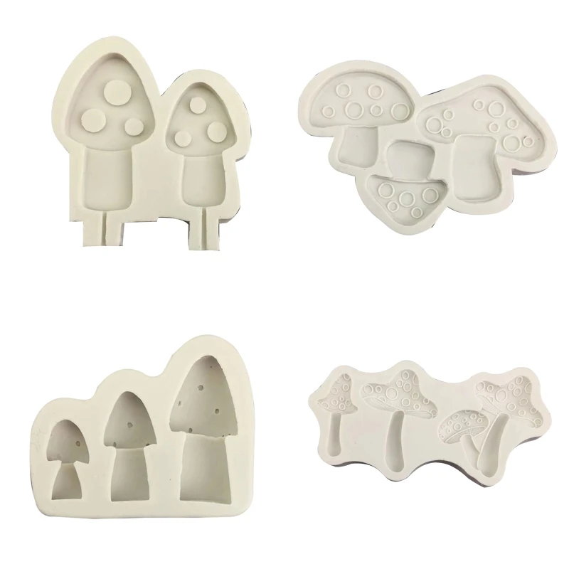 

Handmade 3D Vegetable Mushroom Shaped Molds Chocolate Soap Molds DIY Fondant Moulds Silicone Material Baking Accessories