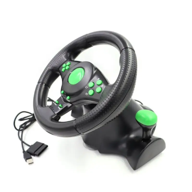 

New Gaming Steering Wheel with Pedals 180 Degree Rotation Vibration USB PC Wheel Compatible with XB360/PS3/PS2/PC wholesales