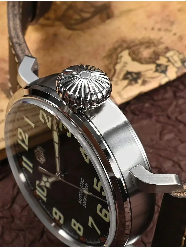 Orologio Hamilton Khaki Aviation Pilot 42mm Verde Pelle Marrone