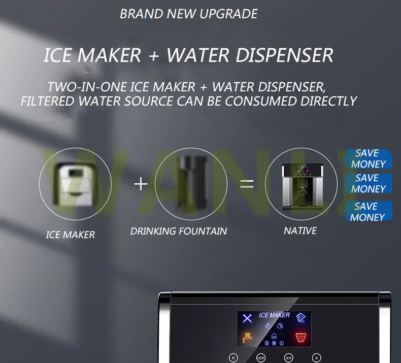 Description Picture 5 of item10-15kg/24H Ice Cube Maker Household Portable Electric Bullet Round Ice Making Machine  Coffee Bar Teamil