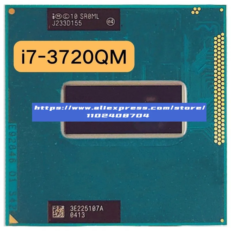 

Процессор Intel Core i7-3720QM i7 3720QM SR0ML, процессор для ноутбука I7 3720QM, 2,6 ГГц, четырехъядерный, 6 Мб, 45 Вт, разъем G2 / rPGA988B HM75 HM77
