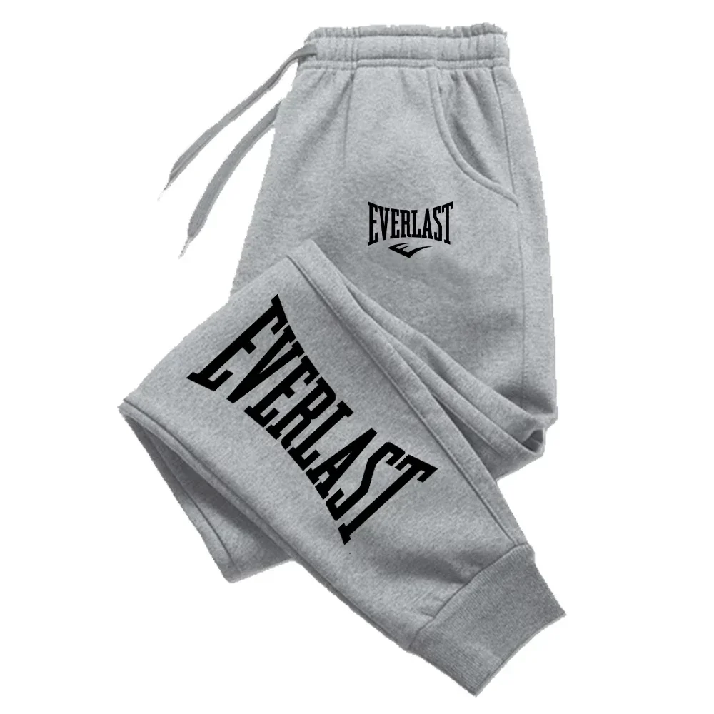EVERLAST Winter Men Women Jogging Sweatpants Running Trousers Fleece Streetwear Sport Oversized Jogger Sweat Pants 2025 Clothing 3