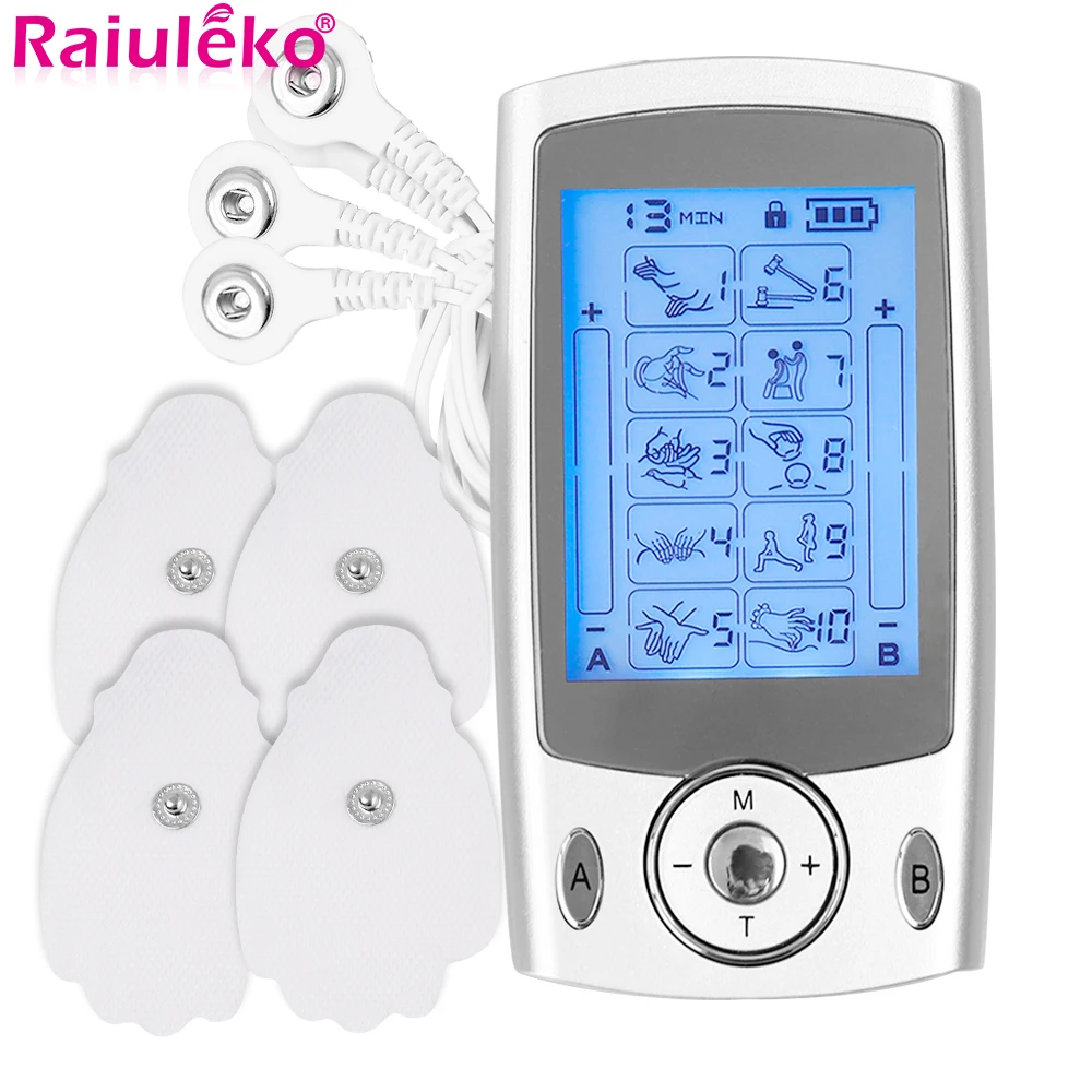 

Electric Tens Dual Output Massager Physiotherapy Acupuncture Body Ems Muscle Stimulator Digital Massage Therapy Health Care Tool