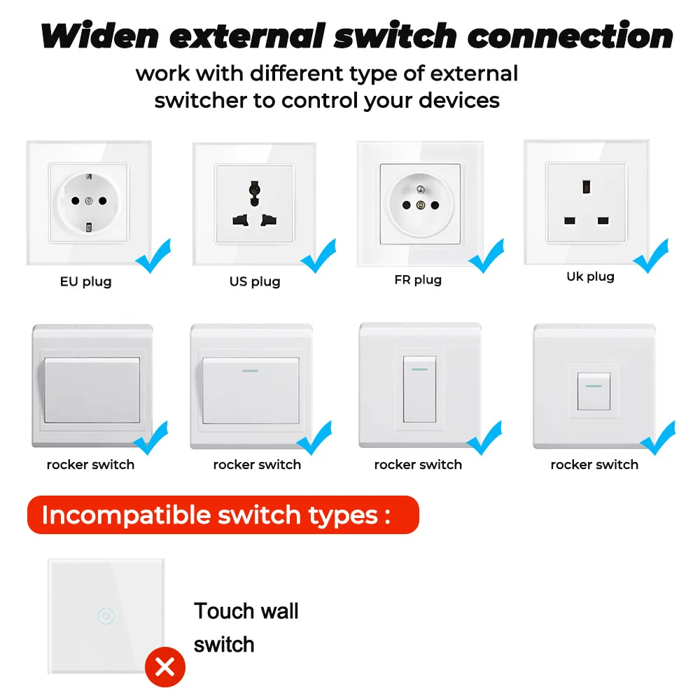WiFi Smart Ewelink APP 16A Mini interruttori della luce modulo 2 vie Wireless Smart Home Automation Breaker Voice per Alexa Google Alice