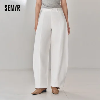 Semir Women Pants Panel Center Seam Curved Barrel Leg Loose Retro Casual Style Autumn Trousers Street Wear 2026