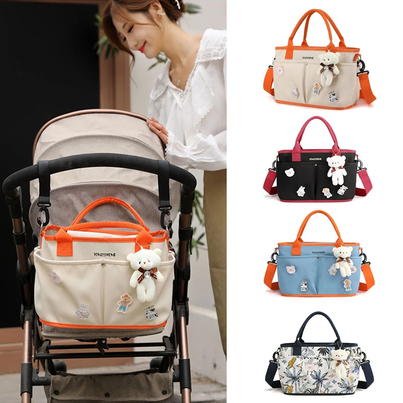 baby stroller accessories products Diaper Bag Cartoon Baby Stroller Bag Organizer Nappy Diaper Bags Carriage Buggy Pram Cart Stroller Accessories Large Capacity hot mom baby stroller accessories