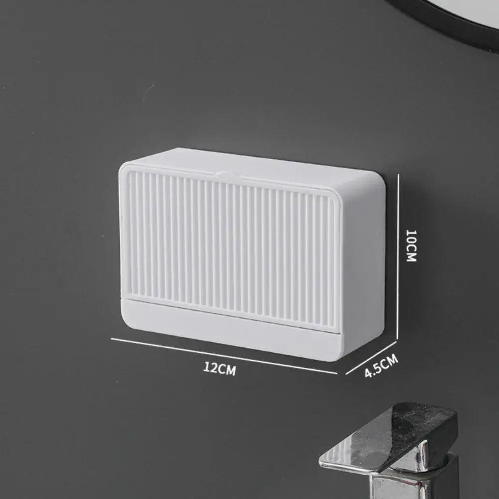 Bathroom Soap Holder Flip Lid Soap Storage Box Wall Mounted - Temu