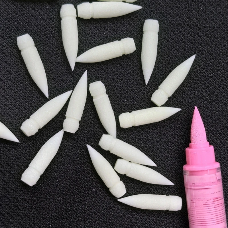 아크릴 마커 교체 가능 팁 1mm-4mm 라인 와이드용 10개 소프트 브러시 팁