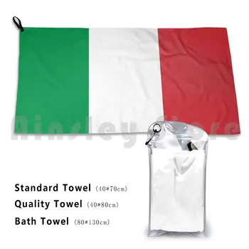 Flag Of Italy Bath Towel Beach Cushion Glag Italy Italia Italian Red White Green Vertical Stripes Stripe