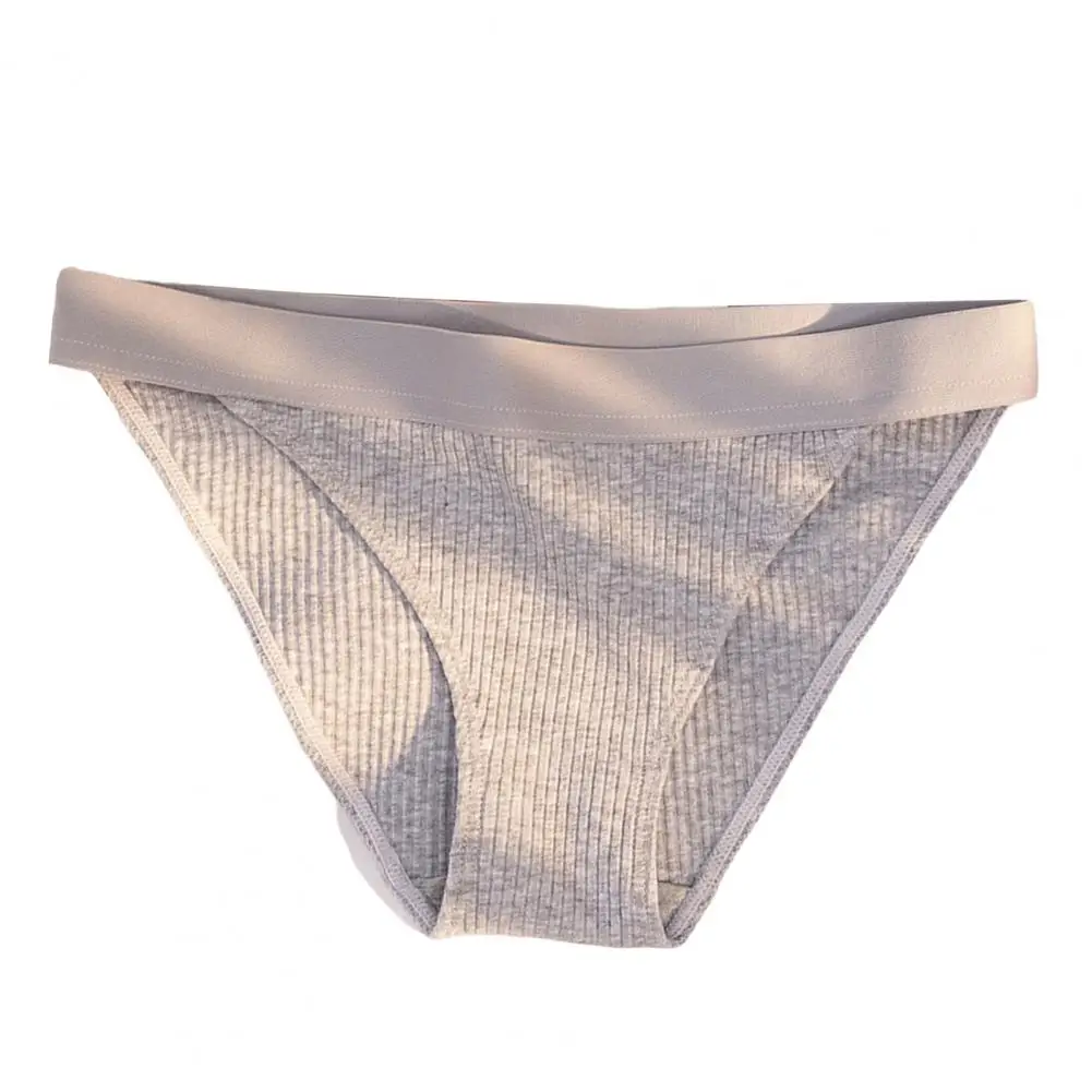 

Women Underwear Skin-touching Women Panties Solid Color Inside Wearing Stylish Low Waist Thread Women Briefs